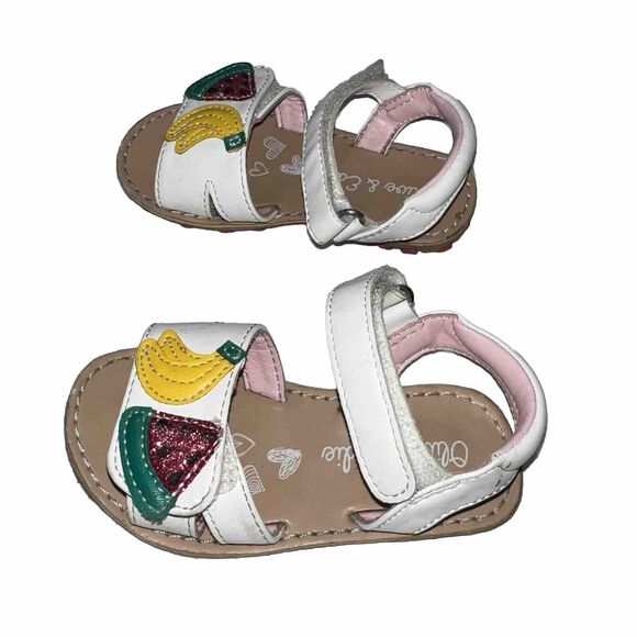 Olive and Edie Girls Fruity Banana Watermelon Sandals Size 5M - Picture 2 of 4